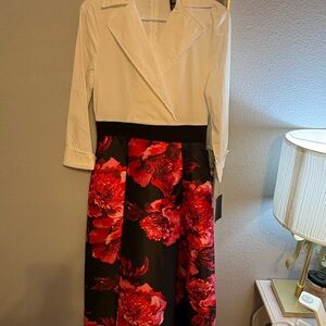 Elegant White and Floral Dress